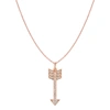 Ariana Rabbani 14k Rose Gold 0.17 Ct. Tw. Diamond Arrow Necklace In Multi