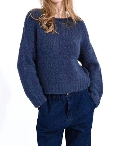 Molly Bracken Cozy Knitted Sweater In Blue