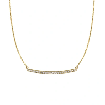 Ariana Rabbani Long Diamond Bar Necklace Yellow Gold