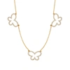 ARIANA RABBANI THREE DIAMOND BUTTERFLIES (MEDIUM) NECKLACE YELLOW GOLD