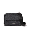 Baggallini Modern Double Zip Crossbody In Midnight Blossom