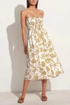 Faithfull The Brand Francesca Midi Dress In Ensola Floral Print Oat In Multi