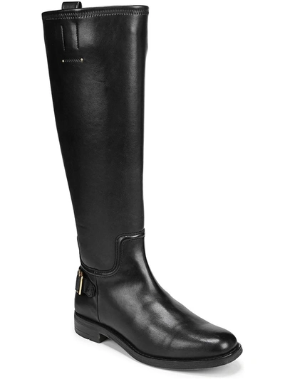 Franco Sarto L Merina Womens Faux Leather Embossed Knee-high Boots In Black