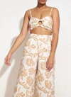 Faithfull The Brand Liberta Top In Ensola Floral Print Oat In Multi