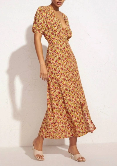 Faithfull The Brand Bellavista Midi Dress In La Gomera Floral Print In Multi