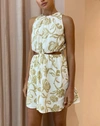 Faithfull The Brand Di Tusa Mini Dress In Ensola Floral Print Oat In Multi