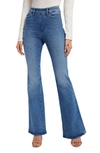 Good American Pull-on Flare Jeans In Indigo490