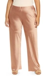 Vince Bias-cut Straight Trousers In Terra Rose