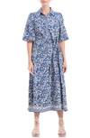 MAX STUDIO MAX STUDIO PUFF SLEEVE SHIRTDRESS