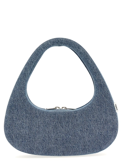 Coperni Denim Baguette Swipe Bag Hand Bags Blue