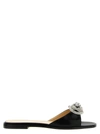 Mach&mach 10mm Double Bow Satin Slide Sandals