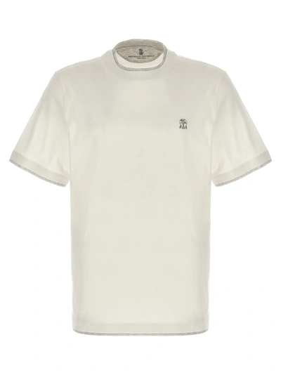 Brunello Cucinelli Double Layer T-shirt White
