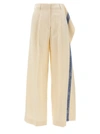 JW ANDERSON LOGO BAND PANEL PANTS BEIGE