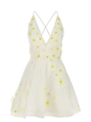 Zimmermann Daisy Embellished Linen And Silk-blend Mini Dress