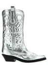 Ganni Recycled Metallic Embroidered Western Boots