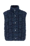 Bottega Veneta Intrecciato Denim Vest In Blue