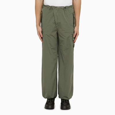 C.P. COMPANY C.P. COMPANY AGAVE GREEN NYLON CARGO TROUSERS MEN