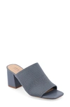 Journee Collection Womens Medium And Wide Width Lorenna Open Square Toe Block Heel Sandals In Blue