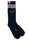 THOM BROWNE THOM BROWNE MAN BLUE STRETCH COTTON BLEND SOCKS