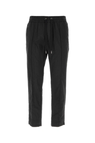 Dolce & Gabbana Nylon Track Trousers In Black