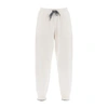 Brunello Cucinelli Tapered-leg Cashmere Track Pants In White