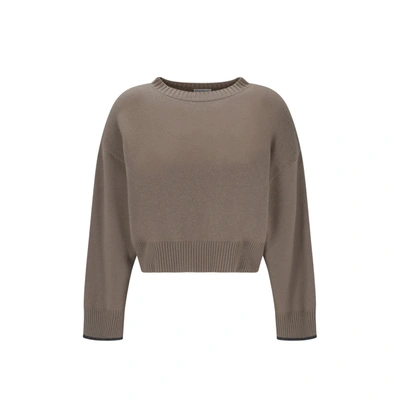 Brunello Cucinelli Cashmere Sweater In Brown