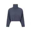 Brunello Cucinelli Turtleneck Sweater Women In Blue