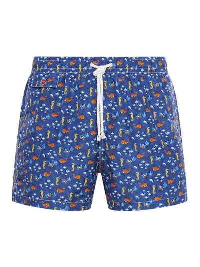 Kiton Swim Shorts Swimwear In Blue
