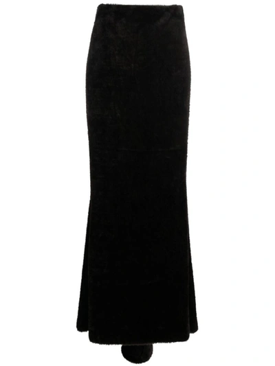 The Andamane Mermaid Maxi Skirt In Black