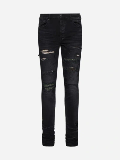 Amiri Bandana Camo Thrasher Skinny Jeans In Faded Black