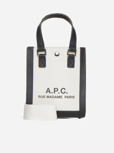 Apc Camille 2.0 Canvas Mini Tote Bag In Black
