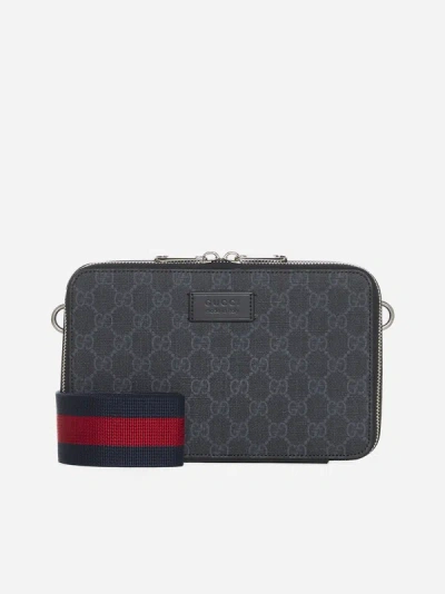 Gucci Ophidia Gg Canvas Mini Bag In Black