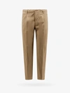 Incotex Stretch-cotton Tapered Trousers In Brown