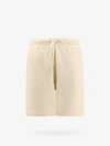 Burberry Solid Color Shorts With Equestrian Knight Print In Beige