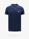 Moncler Cotton Regular Fit Polo Shirt In Blue