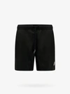 Moncler Nylon Swim Trunk With Frontal Logo Patch In Black