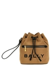 Bally Bar Mini Bucket Bag In Beige