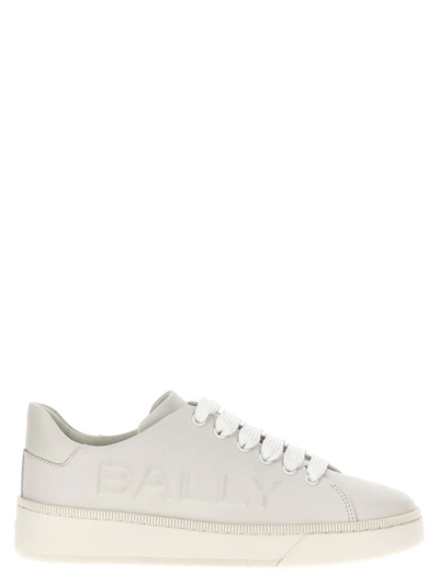 Bally Round Toe Lace-up Sneakers In White