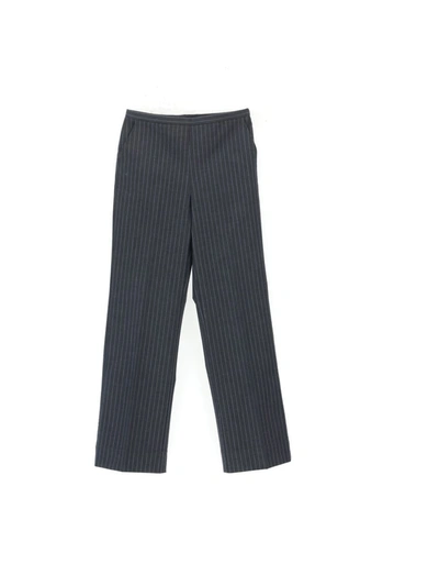 Ganni Trousers In Gray Pinstripe