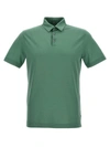 Zanone Ice Cotton Polo Shirt In Verde