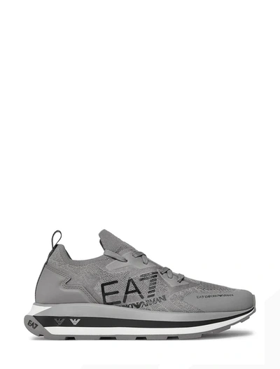 Ea7 Sneakers In Grey Flannel+black