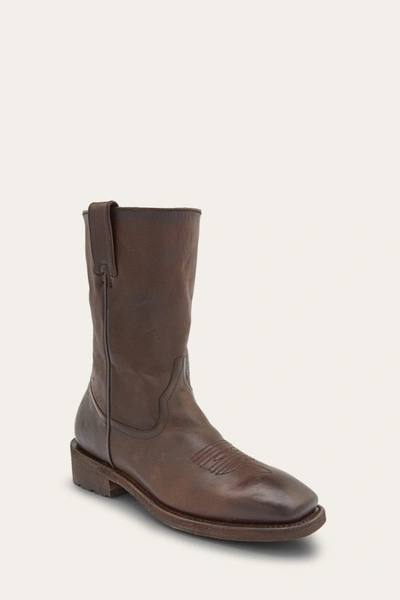 The Frye Company Frye Nash Roper Western Boots In Chocolate