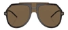 Dolce & Gabbana Dg 6195 502/73 Aviator Sunglasses In Brown