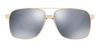 Versace Ve 2174 1002z3 Navigator Polarized Sunglasses In Silver