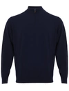 COLOMBO COLOMBO ELEGANT BLUE CASHMERE SWEATER WITH HALF MEN'S ZIP