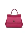 Dolce & Gabbana Sicily Leather Handbag In Pink