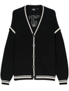 GCDS GCDS COTTON CARDIGAN WITH LOGO EMBROIDERY