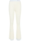 Gcds Layered Flared Trousers In Yellow & Orange