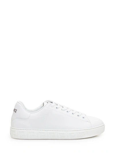 Versace White Leather Sneakers