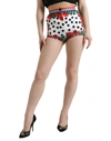 DOLCE & GABBANA MULTICOLOR FLORAL POLKA DOT HOT PANTS SHORTS